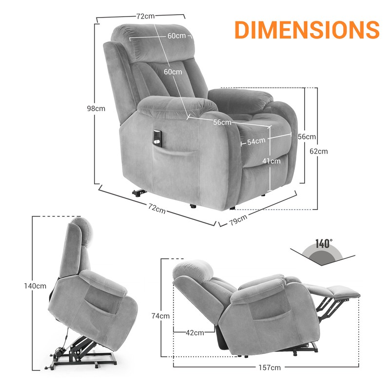 Electric Power Lift Recliner Chair Leisure Sofa for Elderly Living Room w/Remote gallery