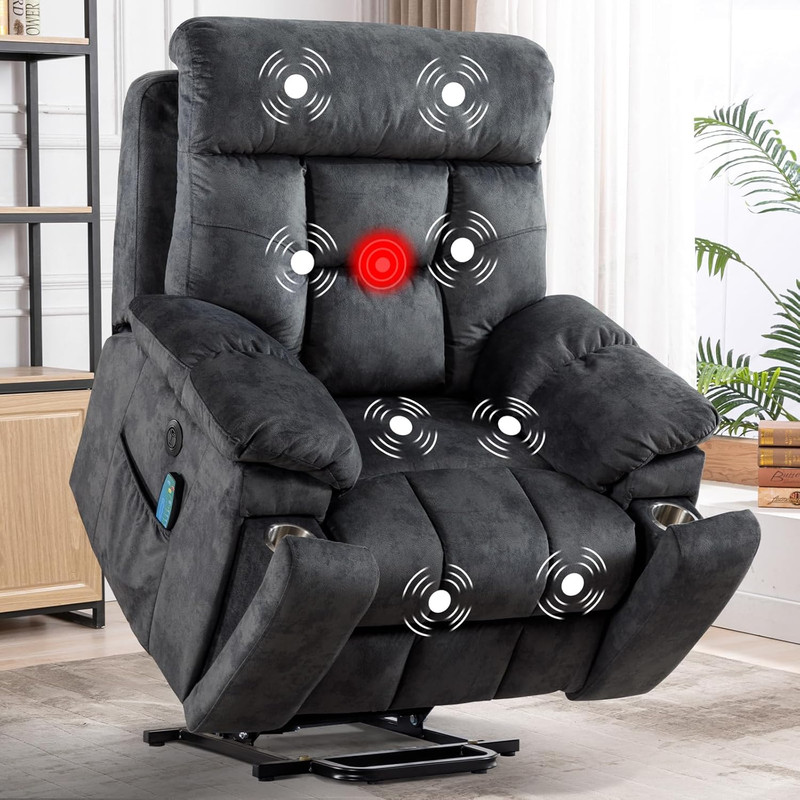 CANMOV Large Power Lift Recliner Chair with Massage and Heat for Elderly Big and gallery
