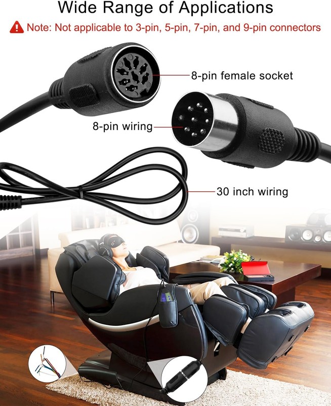 New OCHIKI Hand Remote Control 8-Pin Female Plug For Massage Lift Chair Recliner gallery