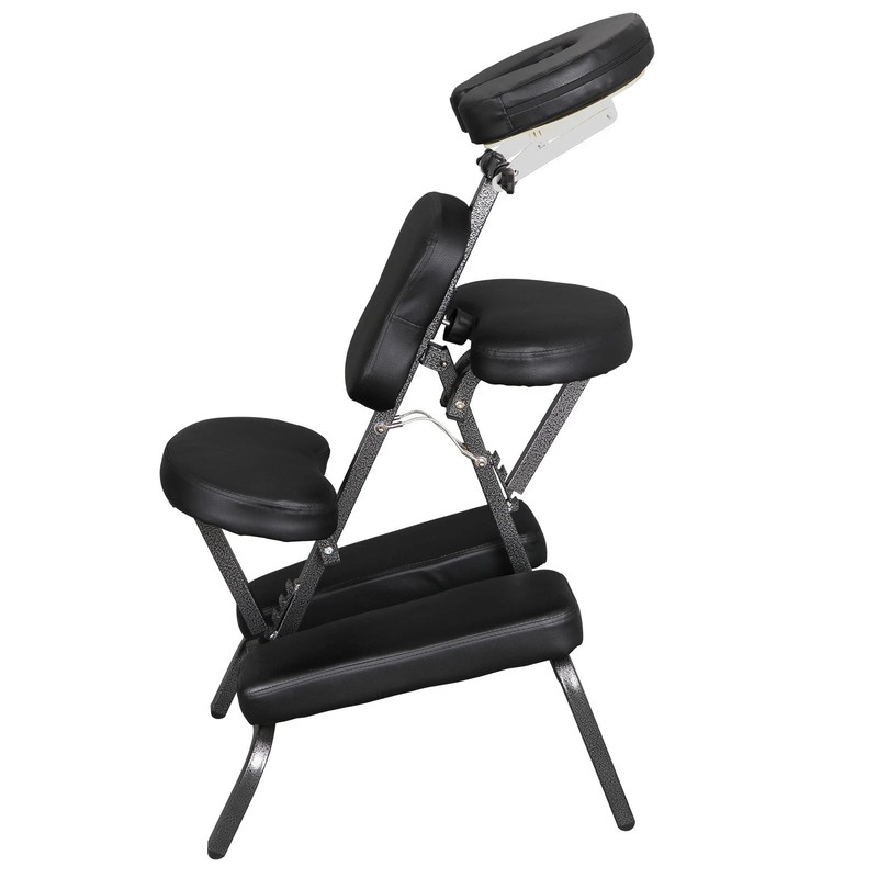 Portable Folding PU Leather Pad Travel Tattoo Spa Salon Massage Chair Black gallery