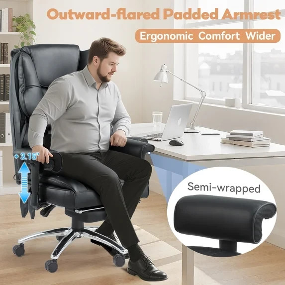 Vibrate Massage & Heating Office Chair with Foot Rest, Executive Office Chair gallery