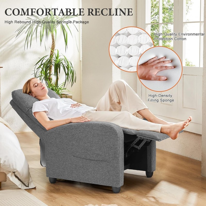 Compact Modern Recliner Chair with Massage Functionality for Ultimate Relaxation gallery