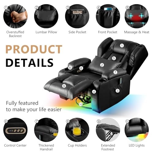 Dual Motor Power Swivel Rocker Recliner Chairs, Electric Wall Hugger Reclining gallery