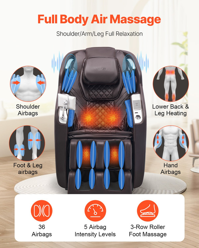 Massage Chair Full Body 4D Massage Recliner with Sl-Track & Yoga Stretch gallery