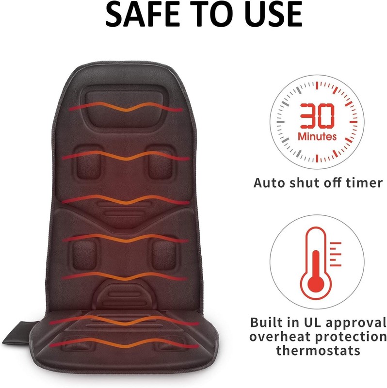 Universal Fit Deep Tissue Vibration Chair Massager - Safe & Reliable Gift Option gallery