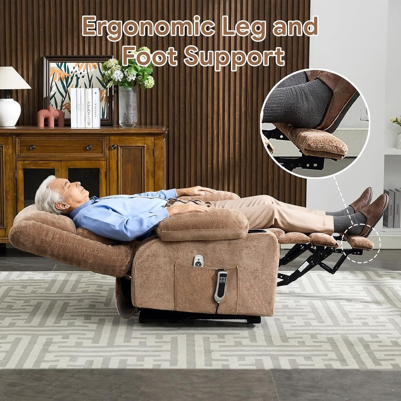 Power Lift Recliner Chair Elderly W/ Lumbar Heat & Massage Electric Lift Chair gallery