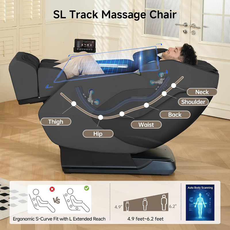 4D Zero Gravity Massage Chair - Full Body Relaxation with 20 Auto Modes gallery