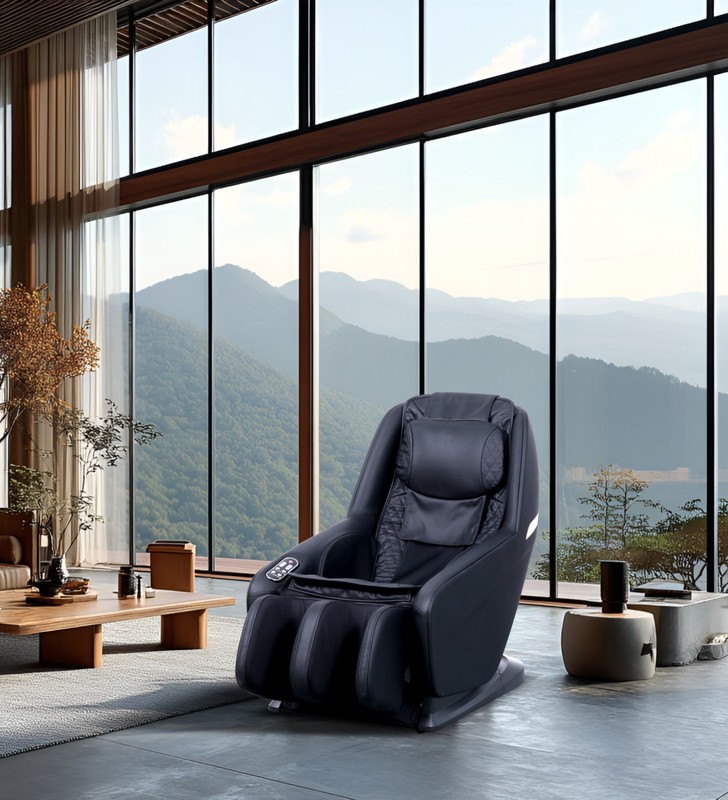 Black Zero Gravity Shiatsu Massage Chair Full Body Airbag Auto Modes Knead Tap gallery