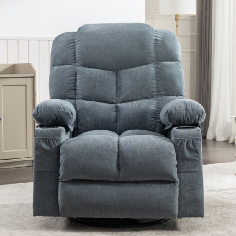 Massage Rocker Recliner Chair Rocking Chairs for Adults Oversized w/2 Cup Holder gallery