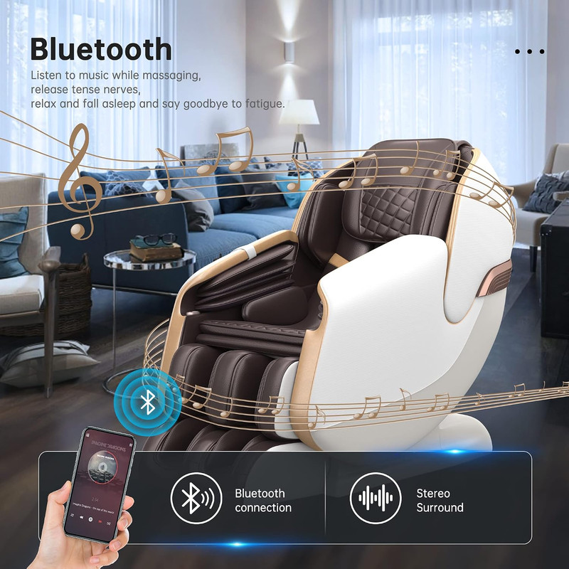 Massage Chair Full Body, Zero Gravity SL Track Shiatsu Recliner with Shortcut Ke gallery