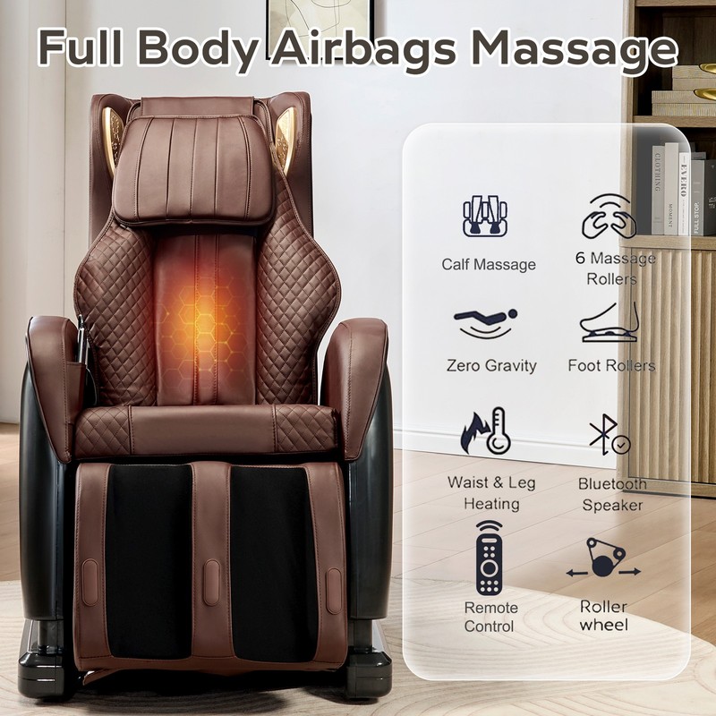 Zero Gravity Massage Chair recliner w/6 Massage Heads & Full-body Air Pressure gallery