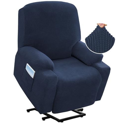 Stretch Couch Cover Electric Power Lift Recliner Chair Slipcover Fitted Navy gallery