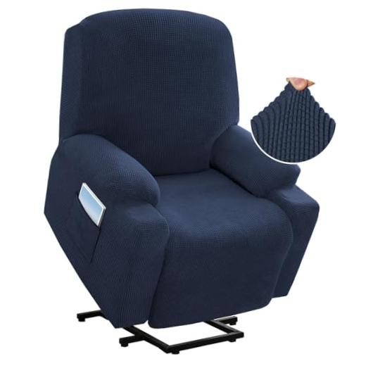 Stretch Couch Cover Electric Power Lift Recliner Chair Slipcover Fitted Navy gallery