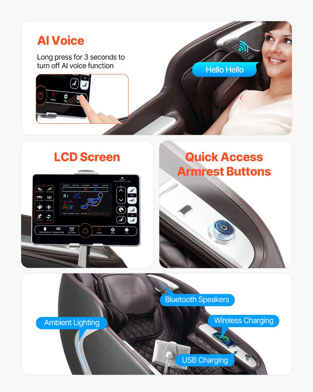 Massage Chair Full Body 4D Massage Recliner with Sl-Track & Yoga Stretch gallery