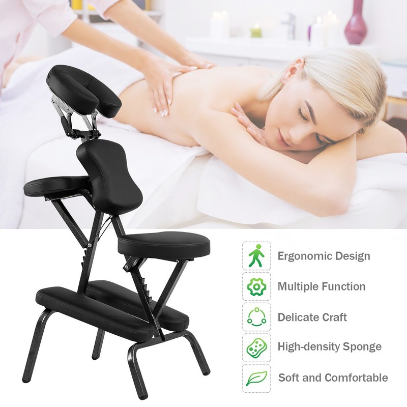 Portable PU Leather Pad Travel Massage Tattoo Spa Chair w/ Carrying Bag New gallery