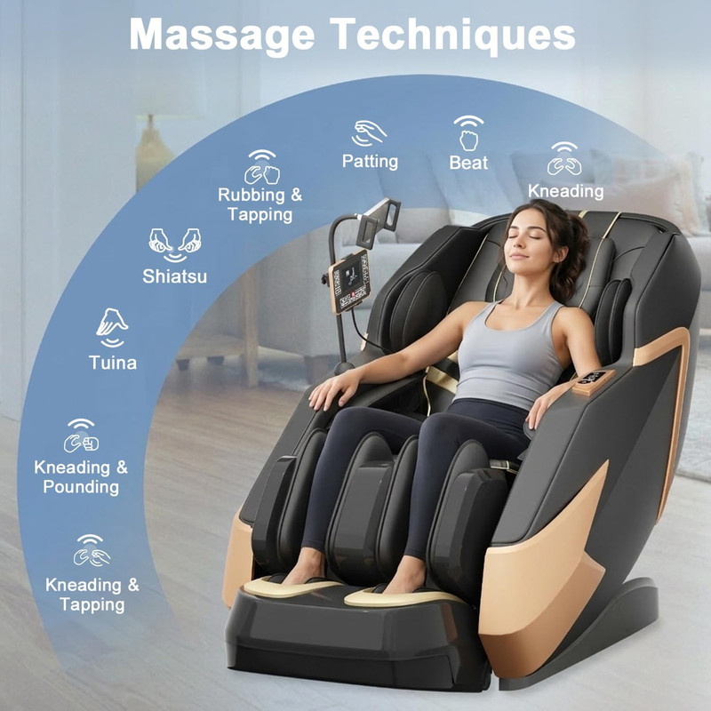 Zero Gravity Full Body Massage Chair with 4D Arms, Heating & AI Control gallery
