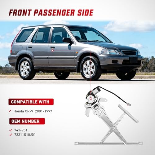 Front Right Window Regulator with Motor, Compatible 741-951 Front Passenger gallery