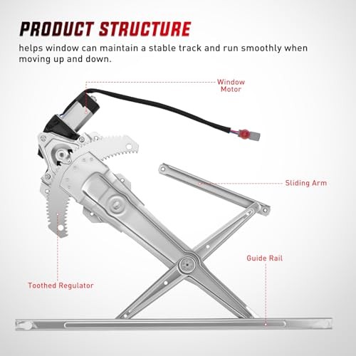 Front Right Window Regulator with Motor, Compatible 741-951 Front Passenger gallery