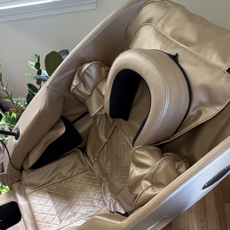 Beige Faux Leather Zero Gravity Electric Massage Chair w/ Heat & Speakers gallery