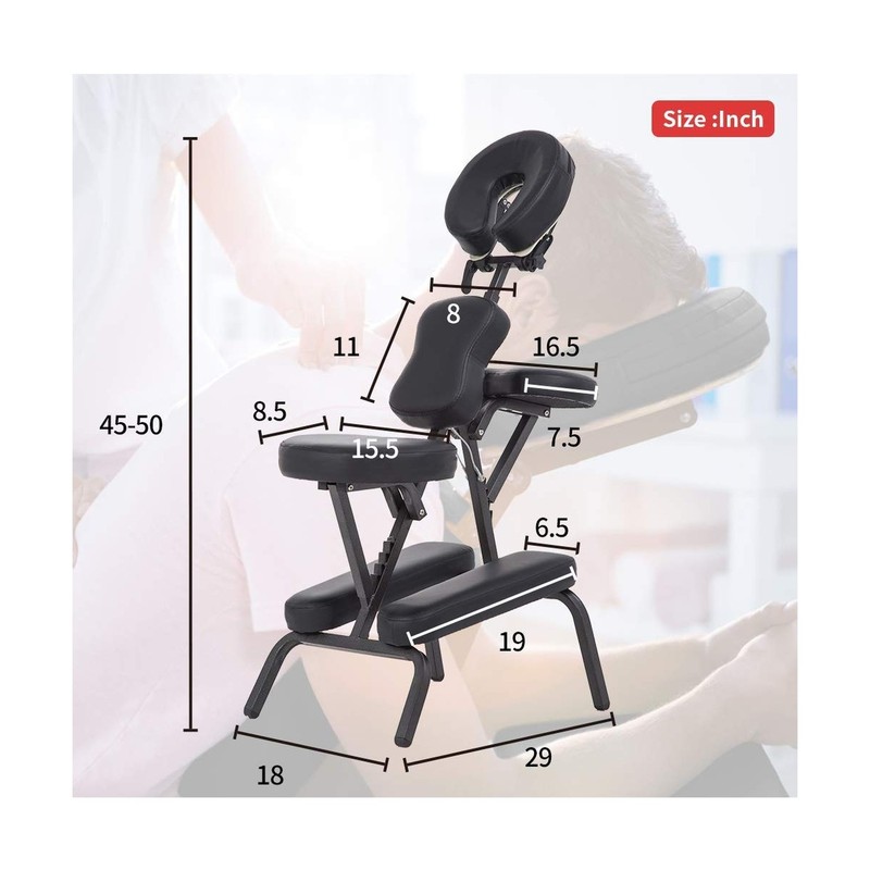 Portable Massage Chairs Tattoo Chair Therapy Chair 4 Inches Thickness Sponge ... gallery