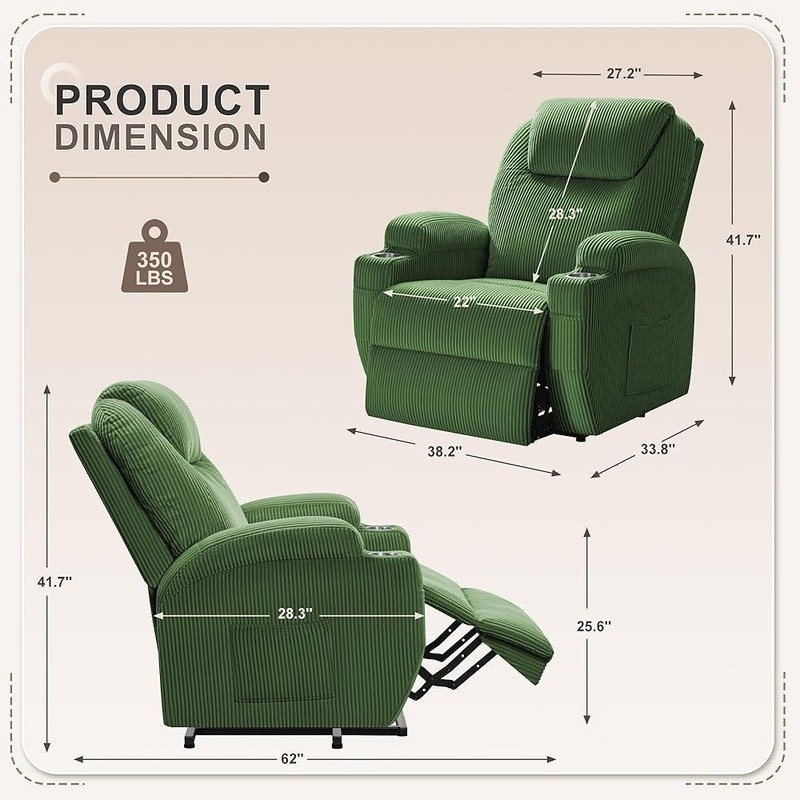 Power Lift Recliner Chair W/ Vibration Massage & Storage Pockets Elderly Comfort gallery