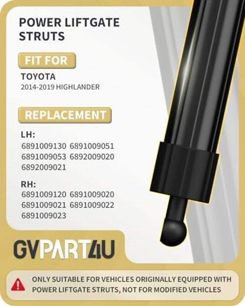 Power Liftgate Struts Fit for Toyota Highlander 2014 For Highlander 2014-2019 gallery