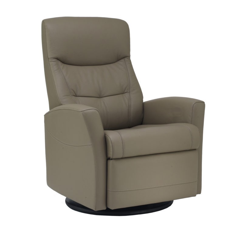 Fjords Oslo Small Swing Relaxer Manual Recline Recliner Chair STONE NL Leather gallery