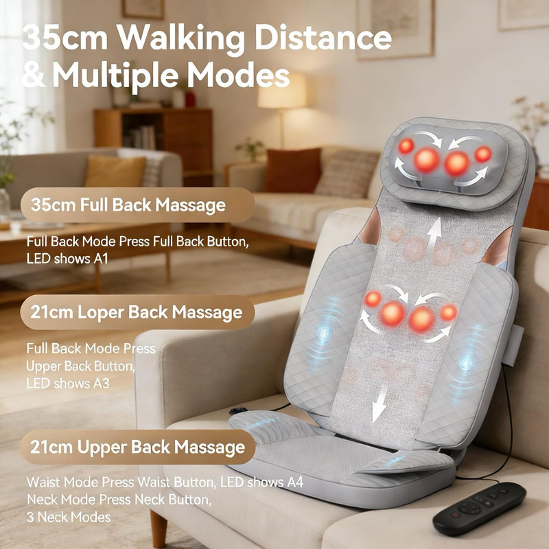 Shiatsu Massage Chair with Heat, Full Back Shiatsu & Rolling, Comfortable Massag gallery
