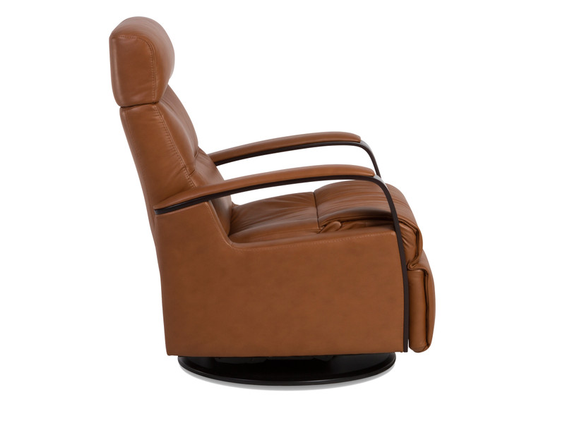IMG Peak RM265 Power Relaxer Medium Swing Recliner Rocker Chair Nutmeg Leather gallery
