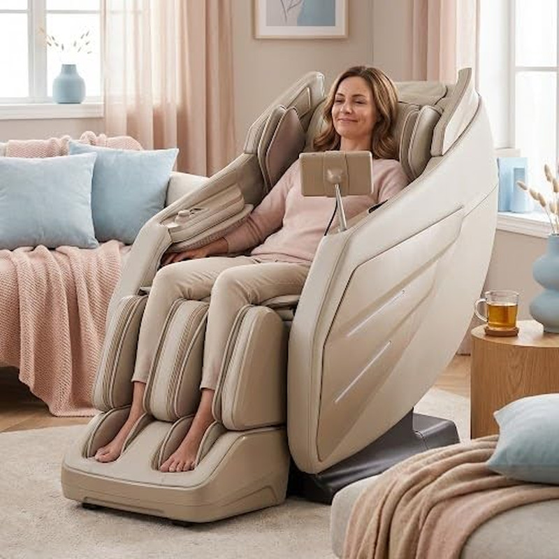 Osaki OS-3D Champ II Taupe Massage Chair | 3D SL-Track | Zero Gravity & Heat