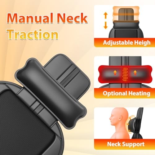 Shiatsu Back Massager with Heat, Massage Chair Pad for Full Back, Chair gallery