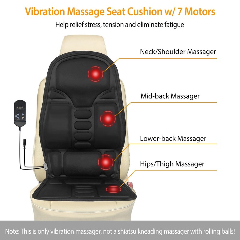 1Pc Back Massager Cushion Electric Massage Car Seat Cushion Chair Pad With Heati gallery