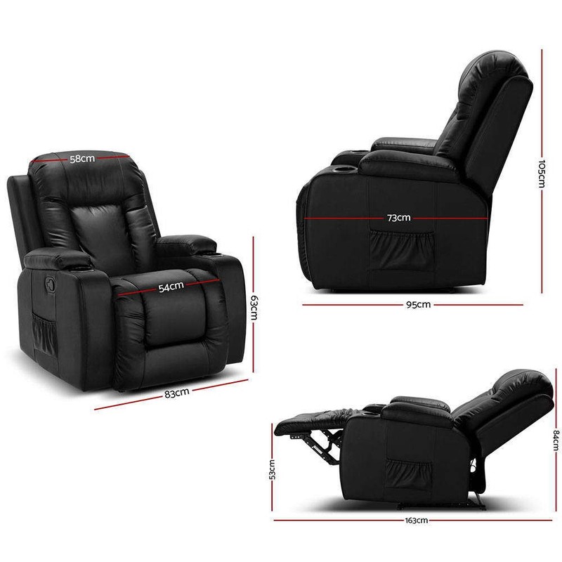 NNEDSZ Electric Massage Chair Recliner Luxury Lounge Sofa Armchair Heat Leather gallery