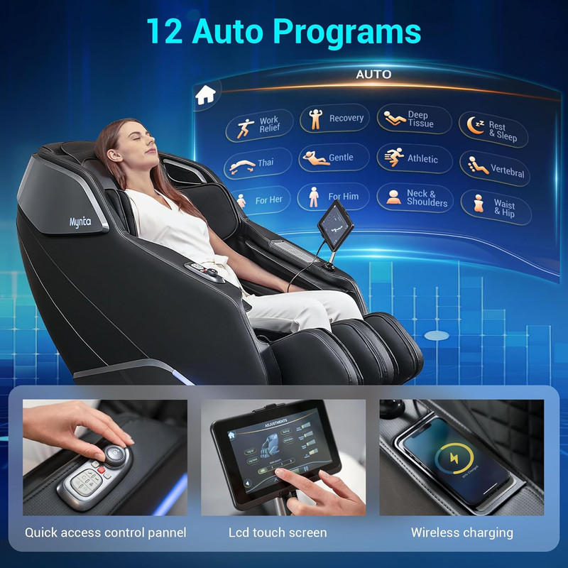 Full Body Shiatsu Massage Chair with Heat, Zero Gravity & Bluetooth Speaker gallery