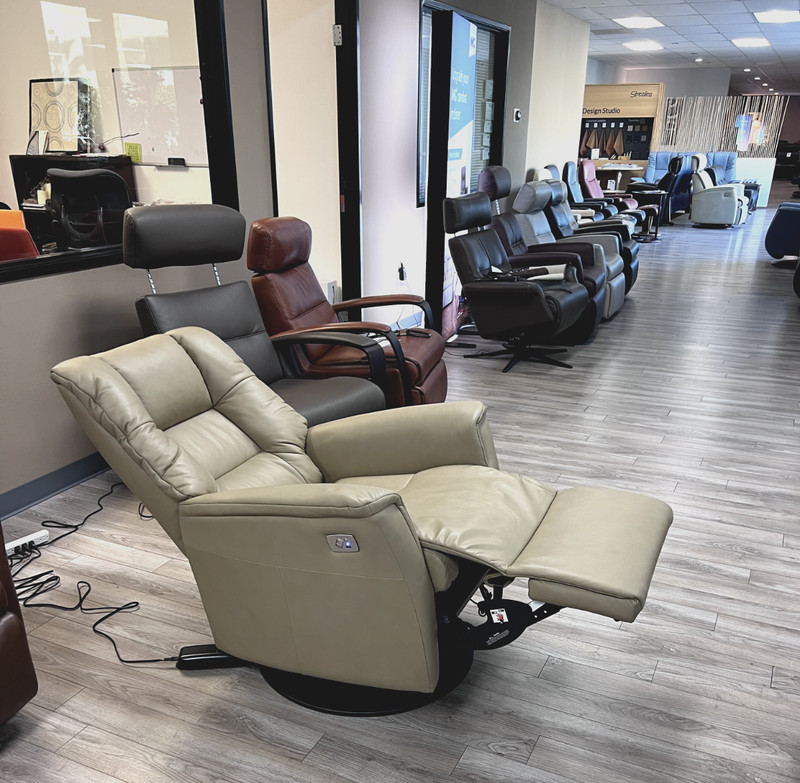 IMG Verona RM295 Medium Power Relaxer Recliner Chair Sand Leather + USB gallery