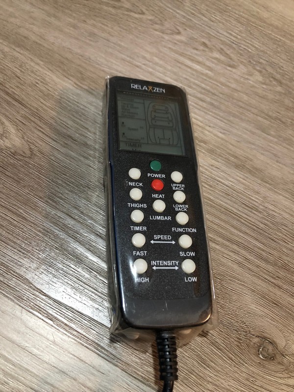 Black Relaxzen Massage Chair Electric Remote Control Model 60-2910 gallery