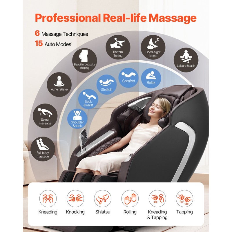 Massage Chair Full Body 4D Massage Recliner with SL-Track & Yoga Stretch gallery