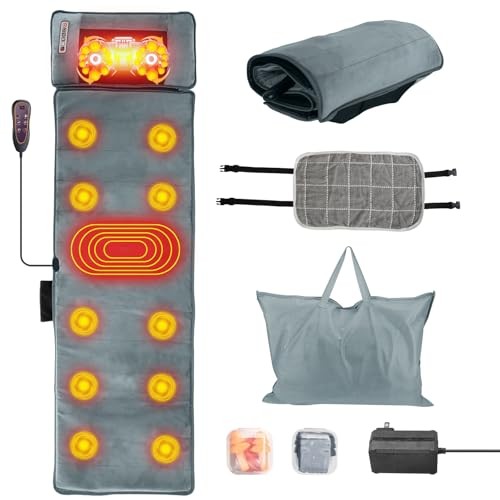 Electric Massage Mat Full Body Massage Ergonomic Vibration 54.33*19.7 Grey2 gallery