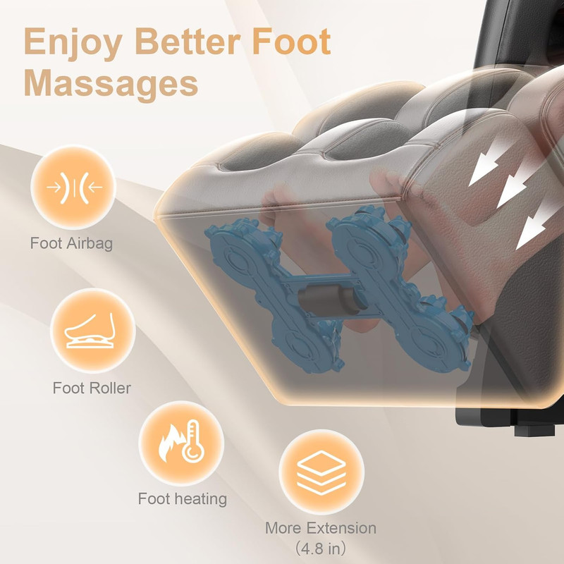 2026 Massage Chair Full Body, Zero Gravity Massage Chair with 10 Fix Rollers, Ai gallery