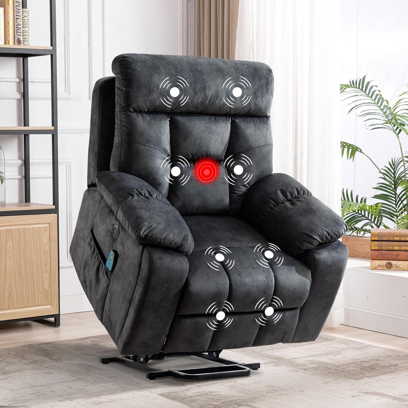 CANMOV Large Power Lift Recliner Chair with Massage and Heat for Elderly Big and gallery