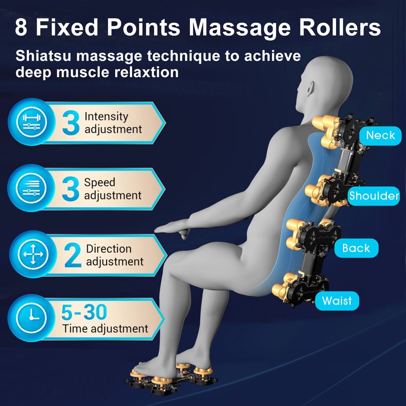 Full Body Zero Gravity Shiatsu Massage Chair Recliner Heat,8 Points,5 Auto Modes gallery