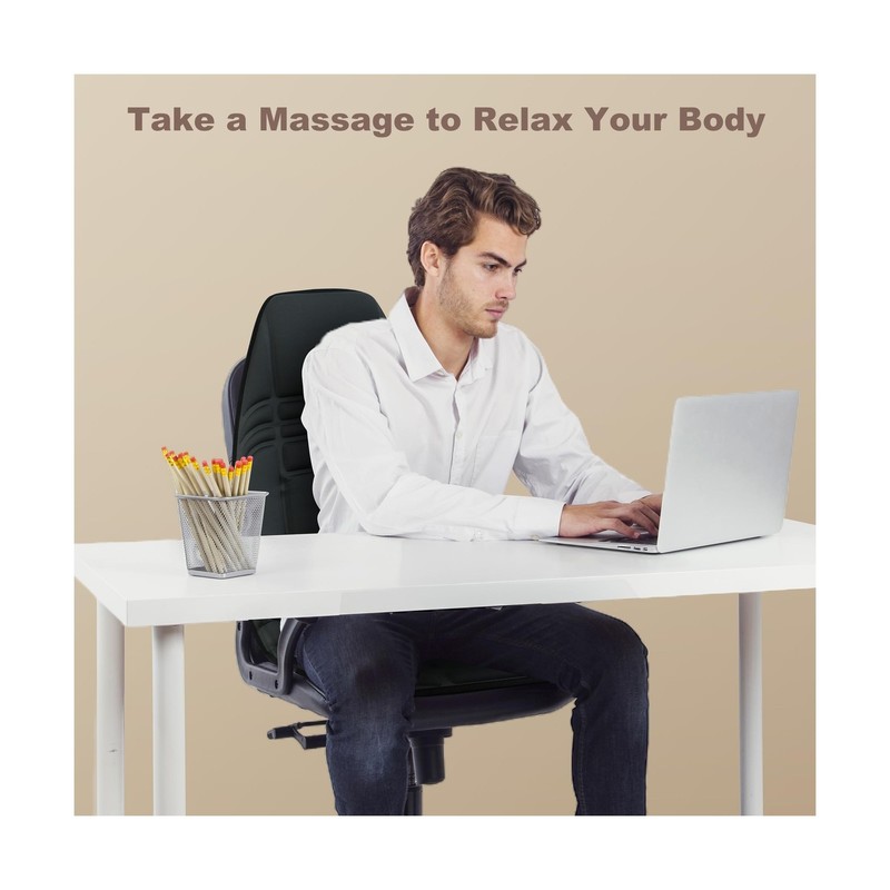 Vibration Back Massager with Heat, Massage Chair Pad with 10 Vibrat... Fast Ship gallery