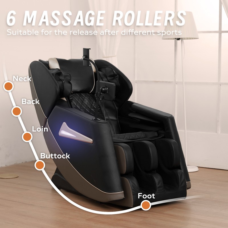 Shiatsu Massage Chair Zero Gravity Recliner Chair w/5 Modes for Relaxing Black gallery
