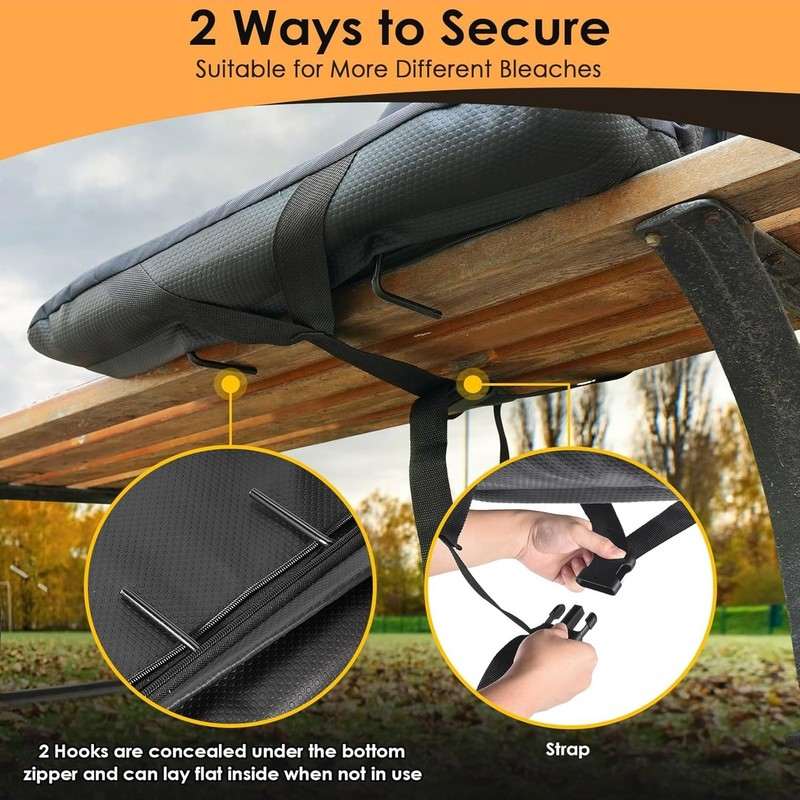 HOPERAN Massage Heated Stadium Seats for Bleachers with Back Support & Lumbar... gallery