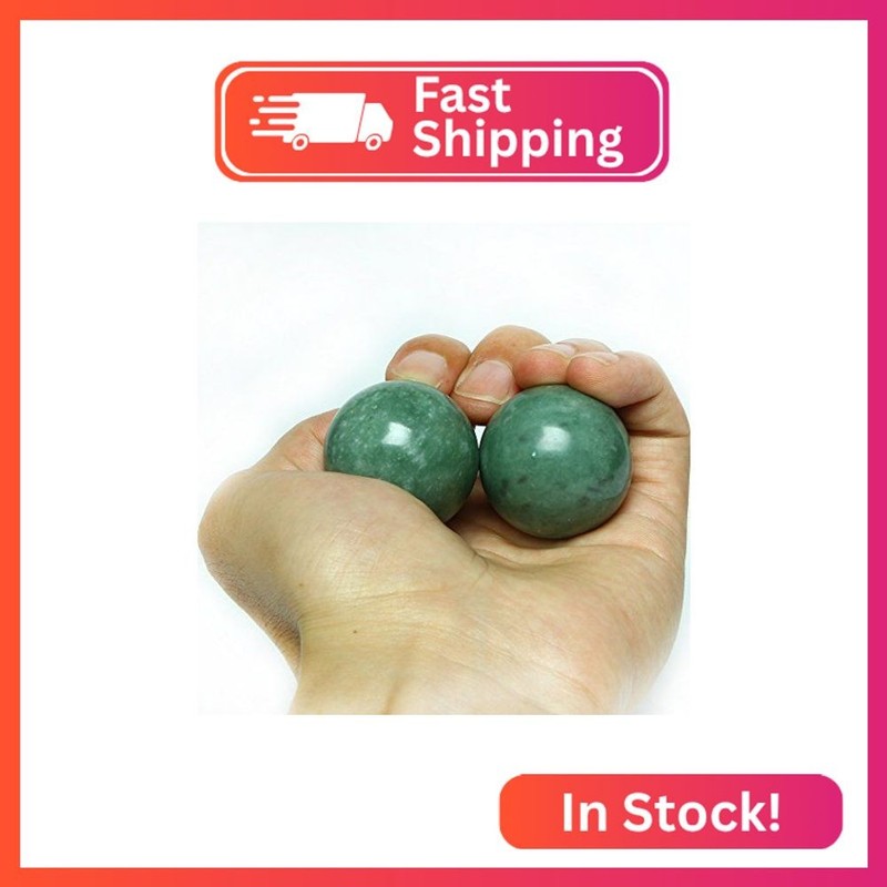 BRABUD 1.57" Marble Green Baoding Balls Chinese Health Exercise Massage Balls St gallery