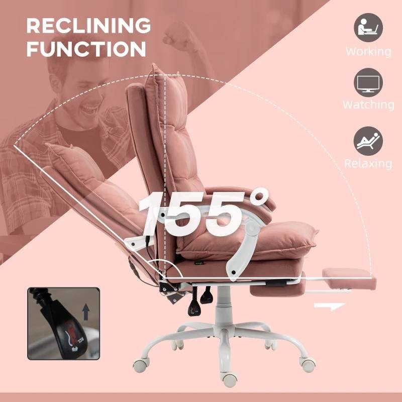 Salmon Double Padded Heated Executive Office Chair with Massage Function gallery