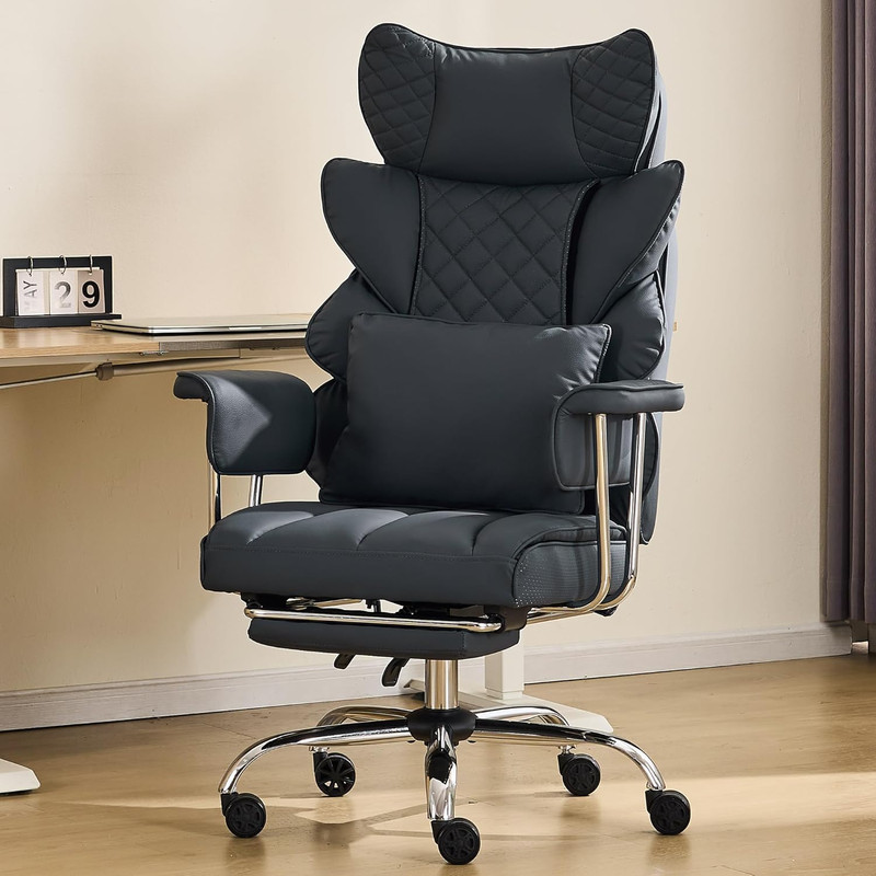 DYHOME 500 Lbs Reclining Massage Office Chair with Foot Rest, Kneading Massage H gallery