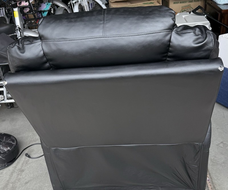 Black Faux Leather Electric Massage Recliner Chair w/ Wired Remote Control gallery