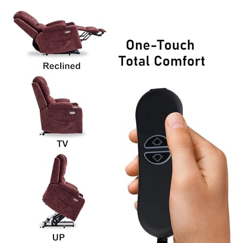 Electric Power Lift Recliner Chair big and tall for Elderly, Oversized Wine Red gallery