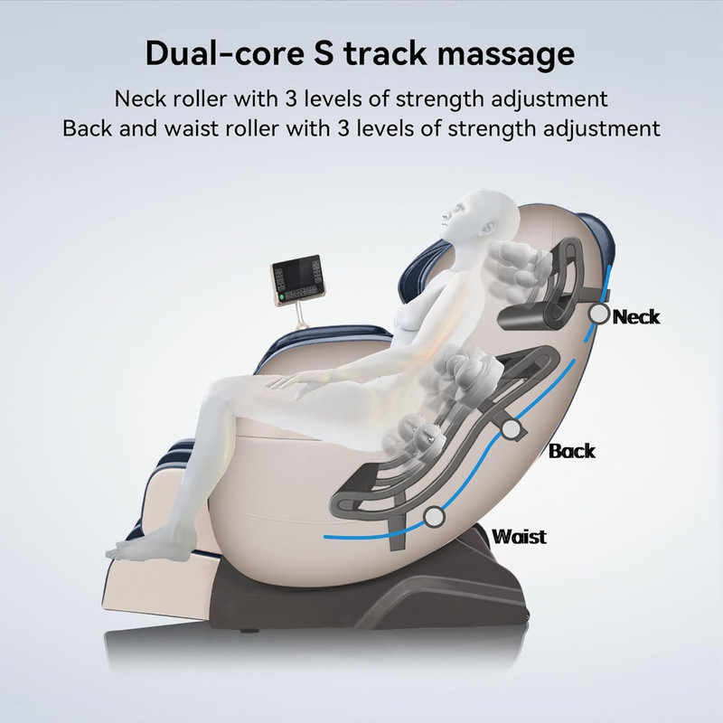 Full Body Massage Chair of Dual-Core S Track,Shiatsu Massage Recliner of Zero Gr gallery